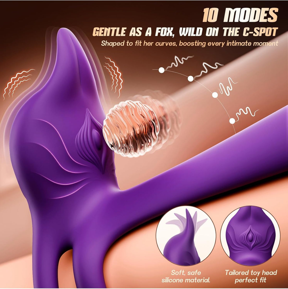 FoxSync Vibrating Cock Ring G-Spot Clit Stimulator App