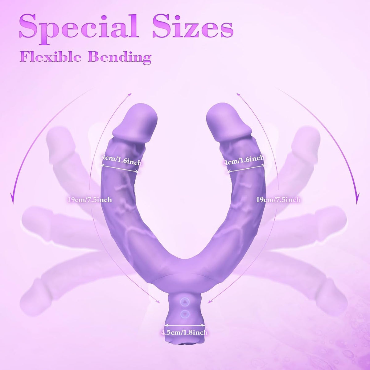 RoseFlex 15.75” Double-Ended Vibrating Dildo 10 Modes