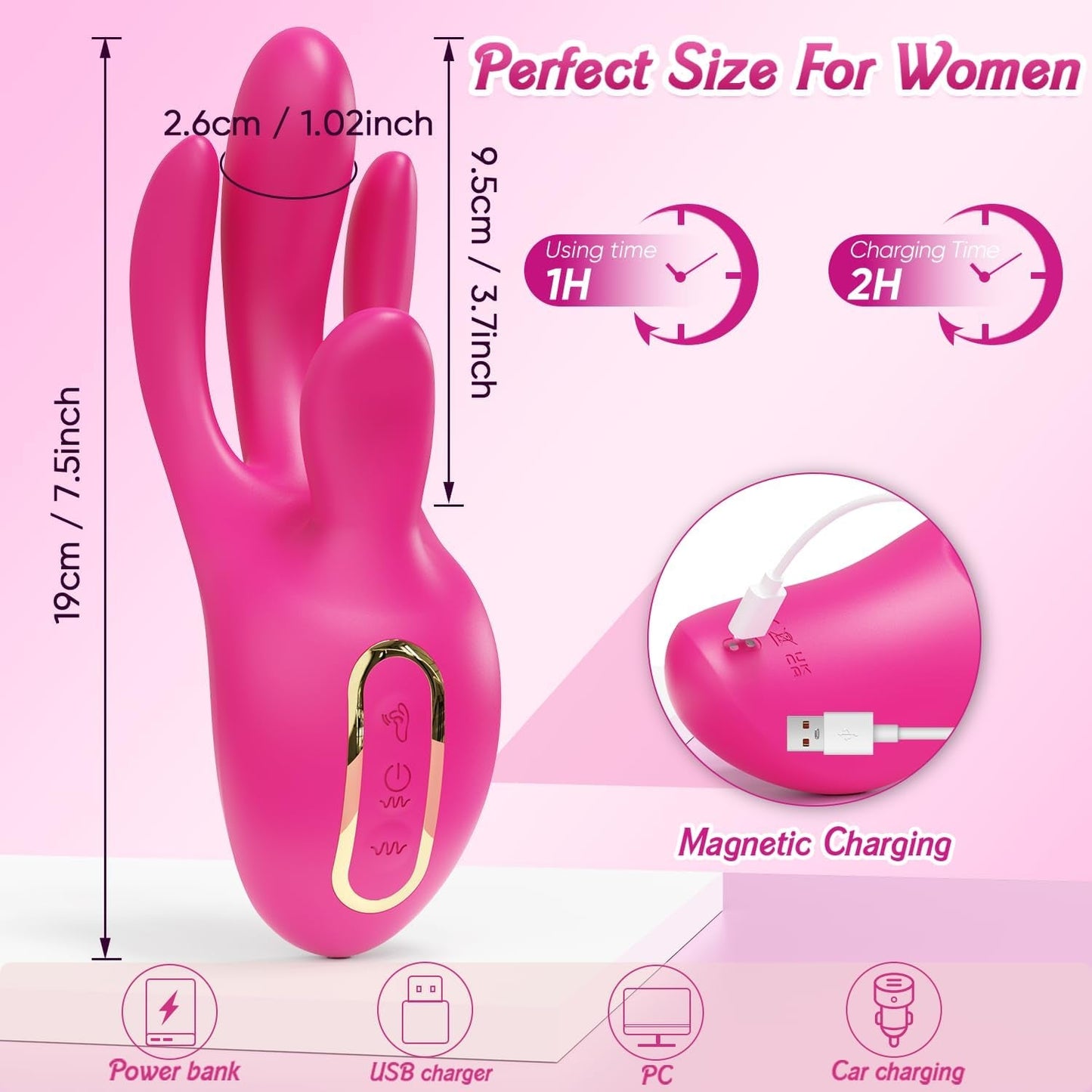 TriFlex 3-in-1 Finger Vibrator 10 Modes & Flapping G-Spot