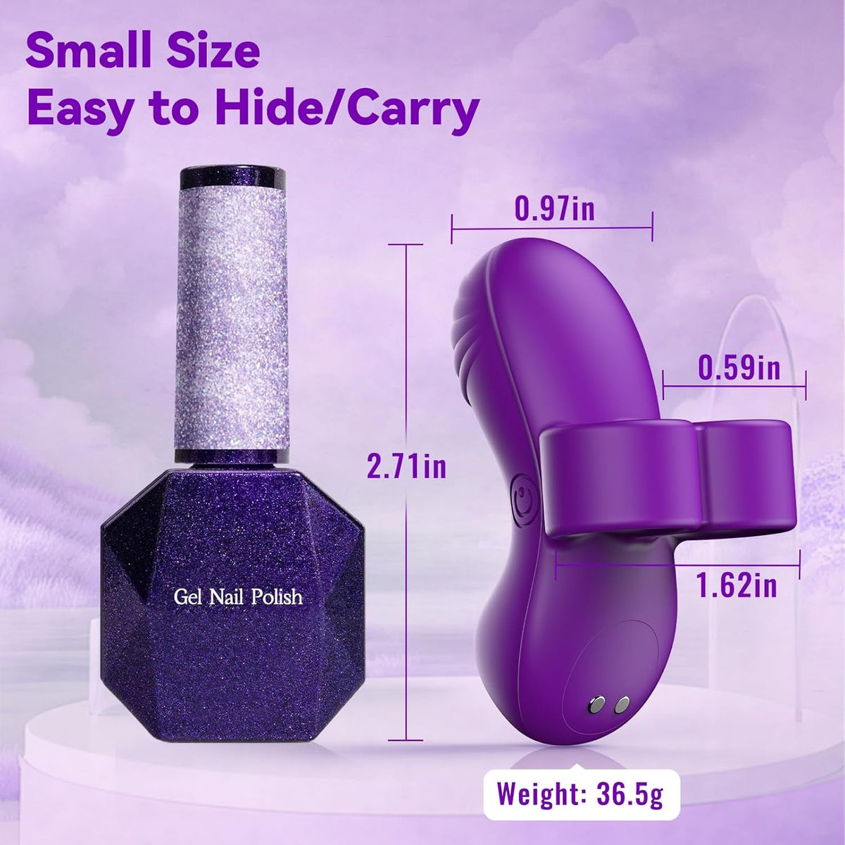 VioraX Finger Vibrator 10 Modes Waterproof Mini Purple