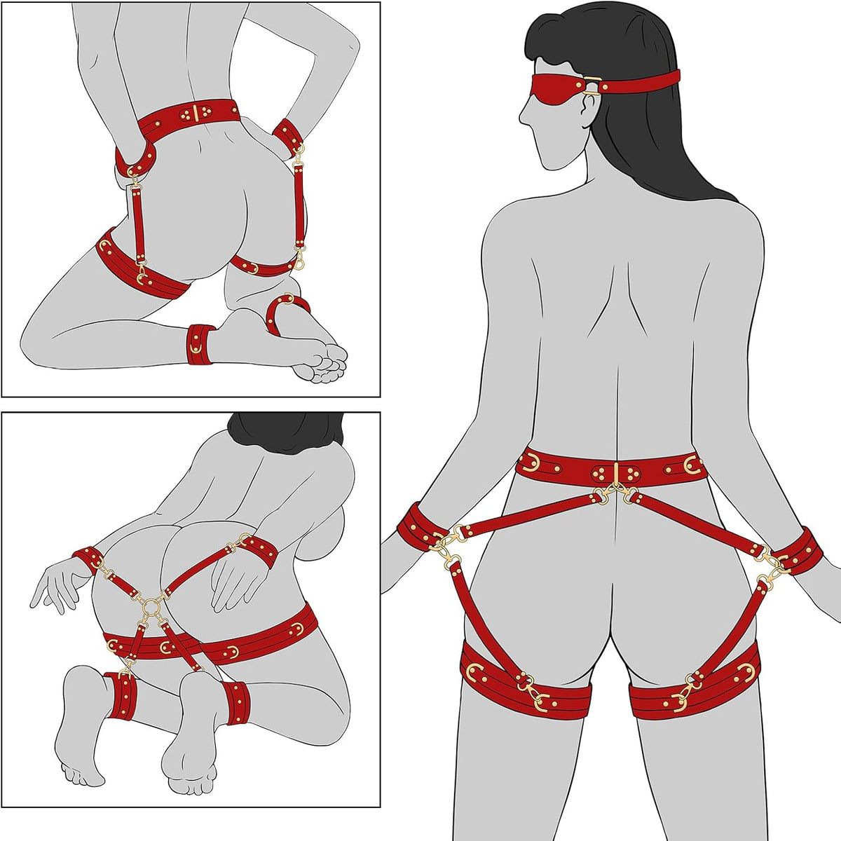 6-Piece Complete BDSM Restraint Set
