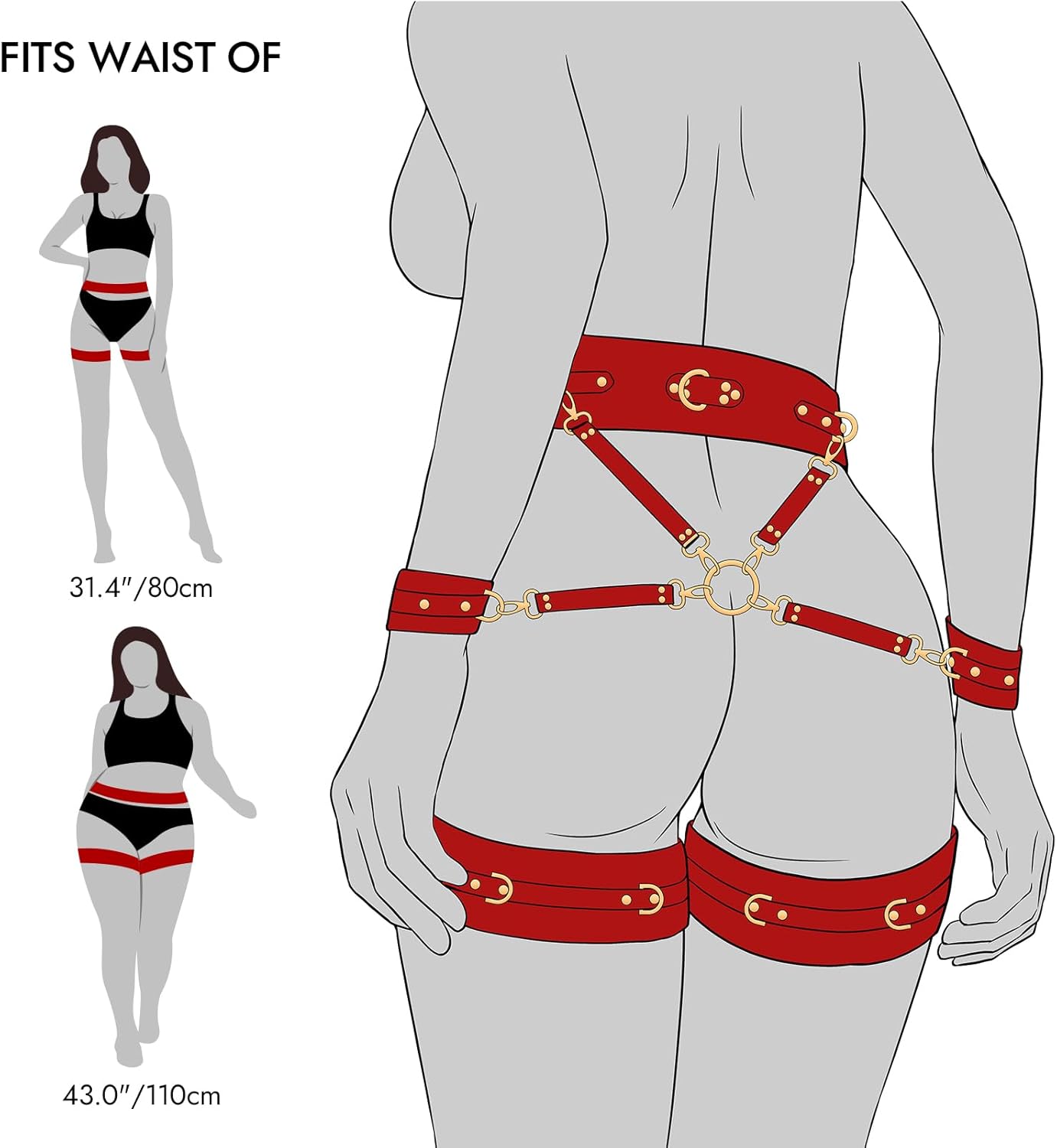 6-Piece Complete BDSM Restraint Set