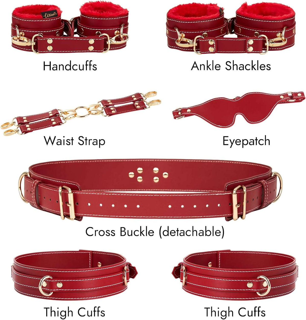 6-Piece Complete BDSM Restraint Set