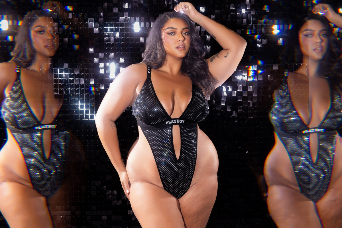 Black Playboy Disco Fever Teddy