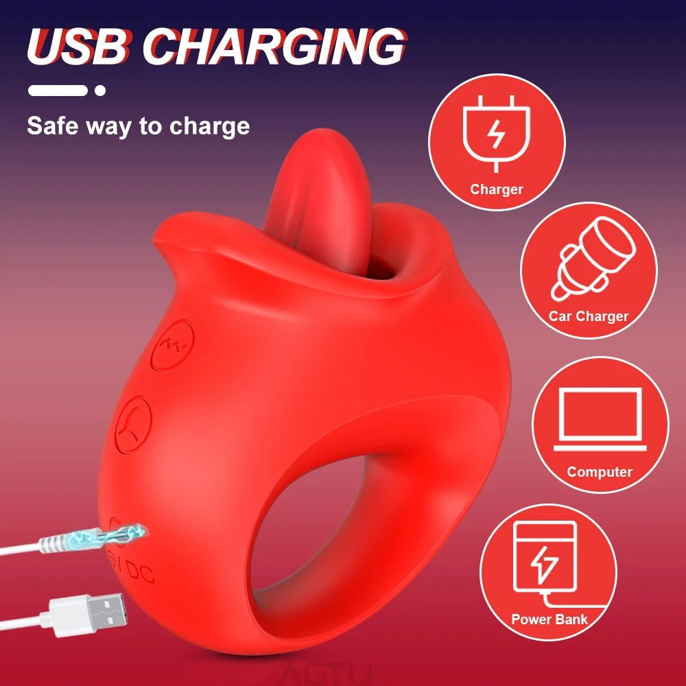 PulseRing Licking Clitoral Stimulator