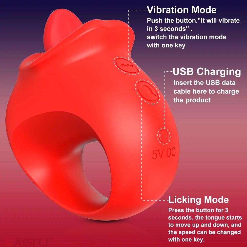 PulseRing Licking Clitoral Stimulator