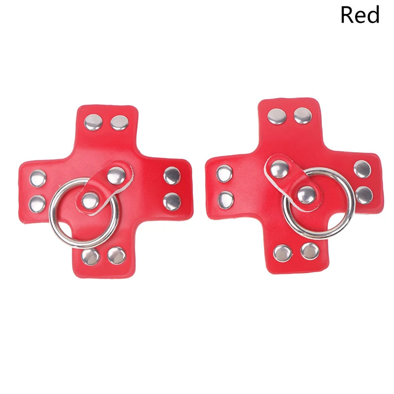 1Pair Women Sexy Leather Cross Nipple Cover Reusable Breast Stickers Self Adhesive Nipple Pasties Nipple Covers Bra Accessories