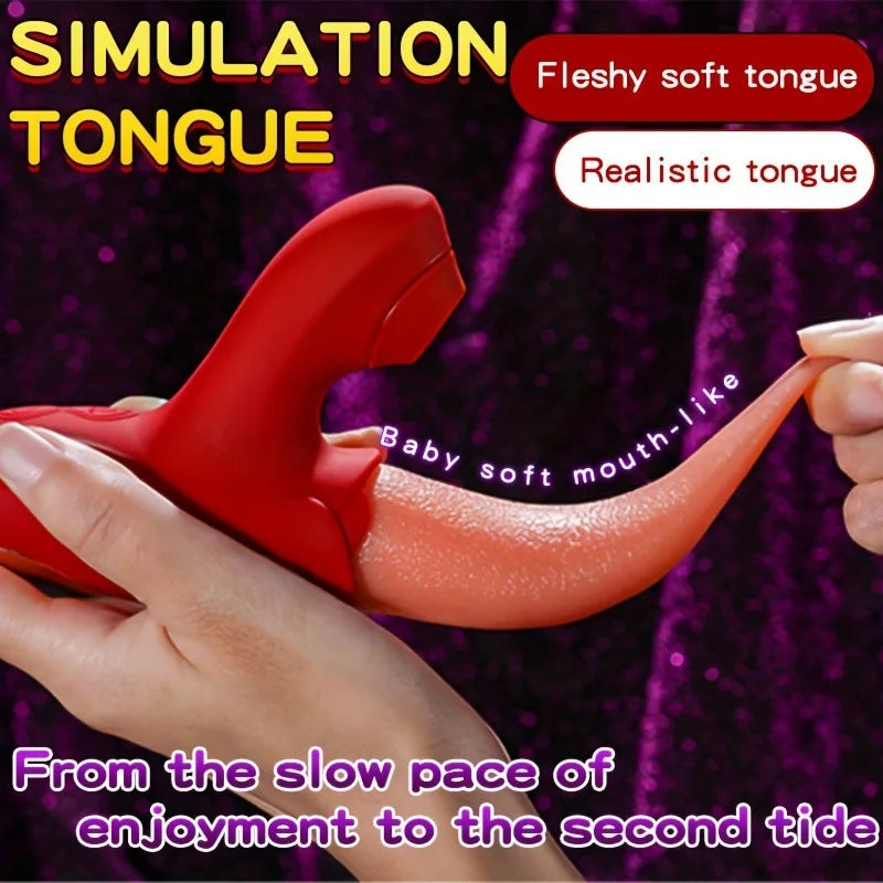 Sex Toys Tongue Licking Sucking Vibrator for Women Nipples Clit Sucker Anal Vibration Stimulation Female Masturbation Adult Good
