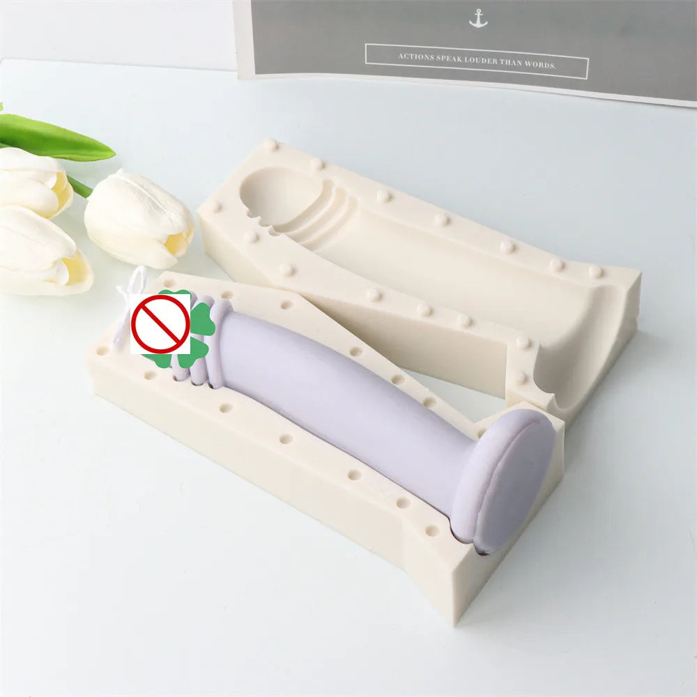 Handmade Lifelike DIY Prank Gift Male Body Organ 3D Stereo Bead Shape Men Dick Soap Plaster Decor Tool Silicon Penis Candle Mold