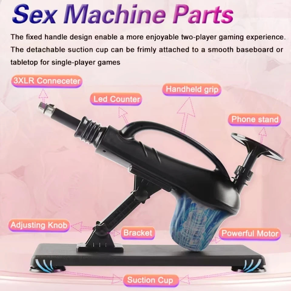New Automatic Sex Machine Sex Toys,Thrusting Machines for Men Women,Love Machine Device Gun with 3XLR Dildo Attachments