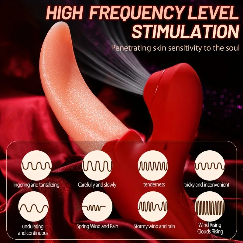 Sex Toys Tongue Licking Sucking Vibrator for Women Nipples Clit Sucker Anal Vibration Stimulation Female Masturbation Adult Good