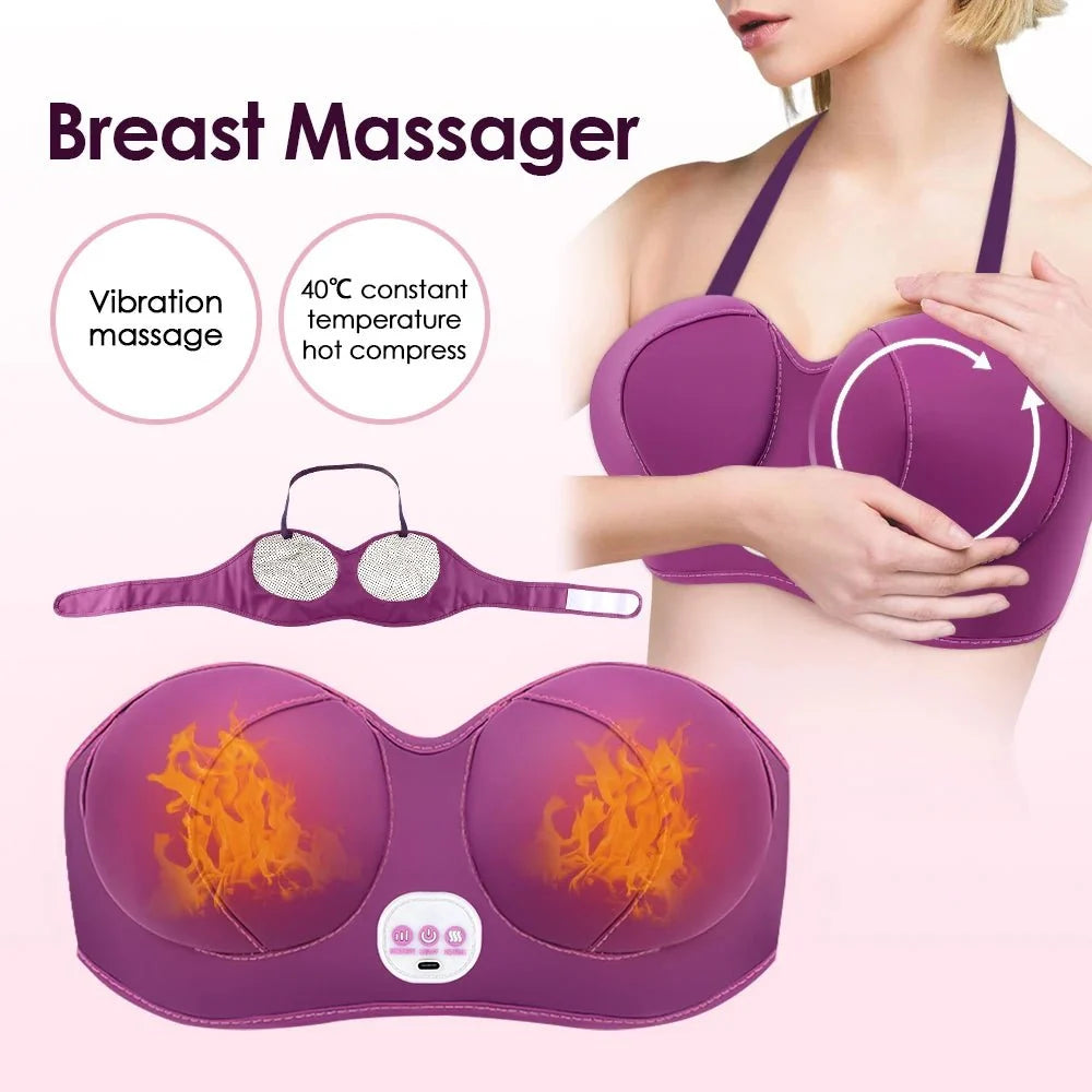 LunaLift Heated Breast Massager Bra
