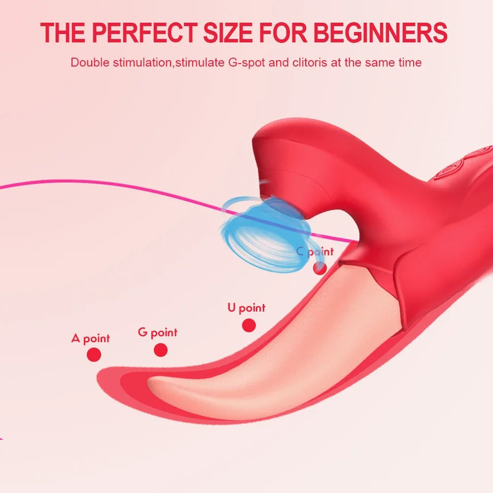 Sex Toys Tongue Licking Sucking Vibrator for Women Nipples Clit Sucker Anal Vibration Stimulation Female Masturbation Adult Good