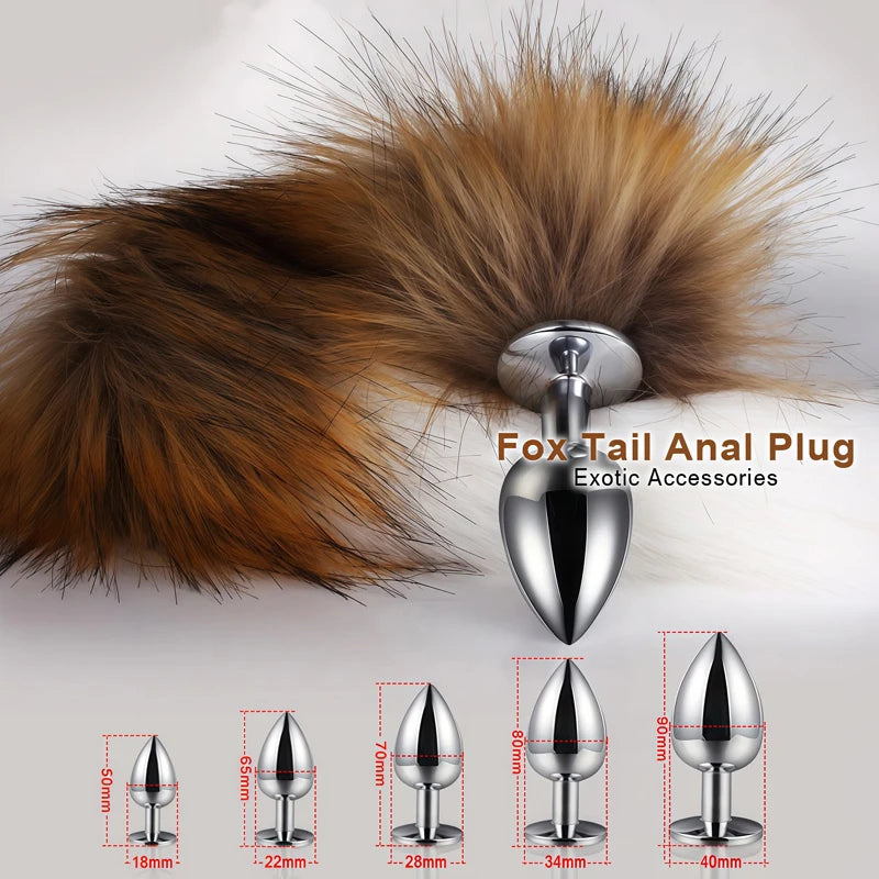 Sex Toys For Couples Fox Tail In Ass Butt Plug Bdsm Adult Games Role Play Exotic Accessories Gay Dilator Anus Prostate Massager