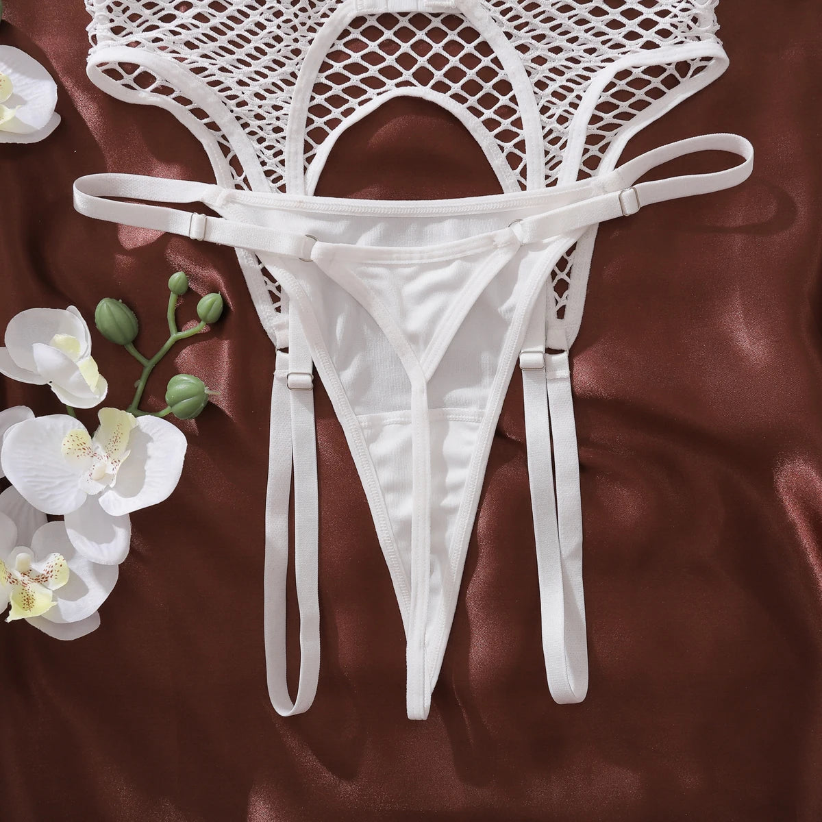2025 sexy hollow-out fishnet bra ultra-thin see-through body-shaping slimming lingerie two-piece set