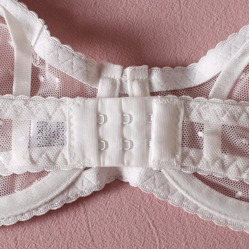 Krasapt Polka Dot Print Push Up Bra Mesh Woman Exotic Lingerie Sets Ruffle Lingerie Extremely Hookers Outfit Underwear Demi Cup