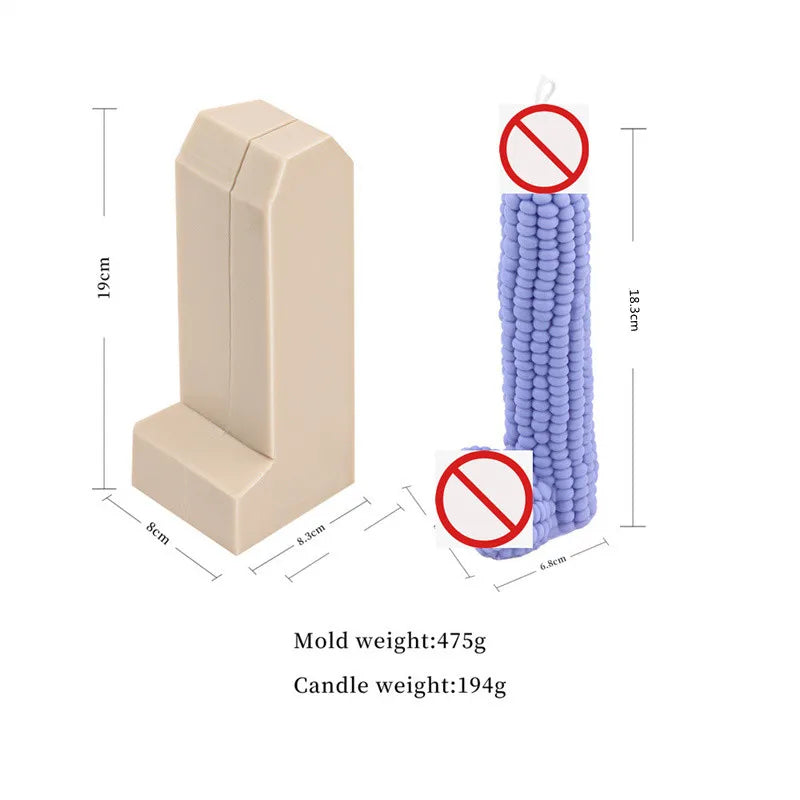Handmade Lifelike DIY Prank Gift Male Body Organ 3D Stereo Bead Shape Men Dick Soap Plaster Decor Tool Silicon Penis Candle Mold