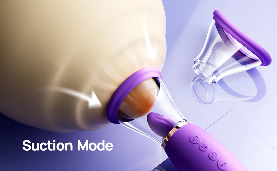 Sex Toy Vibrator for Woman 3 in 1 Clitoral Stimulator Tongue Licking G Spot Thrusting Dildo Vibrator, Nipple Licker for Toys