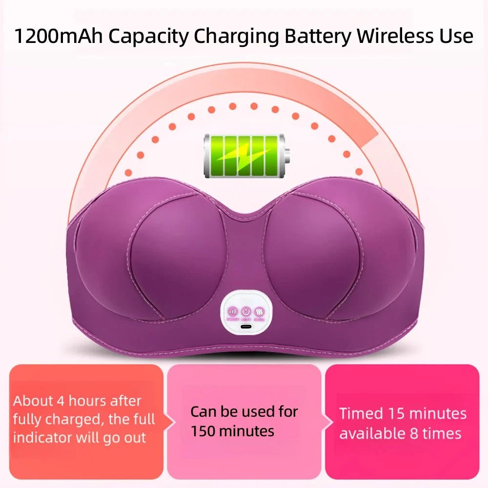 LunaLift Heated Breast Massager Bra