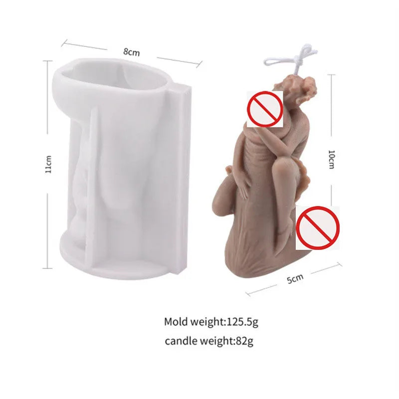 Handmade Lifelike DIY Prank Gift Male Body Organ 3D Stereo Bead Shape Men Dick Soap Plaster Decor Tool Silicon Penis Candle Mold