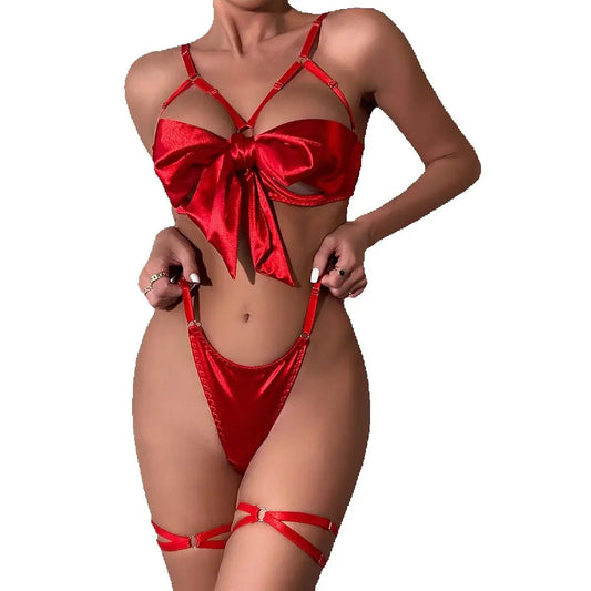 New Hot Sexy Lingerie Set For Women Lace Exotic Sets Sexy Lingerie Set Chain Panty Garter Fancy Luxury Kit Erotic Bra Set