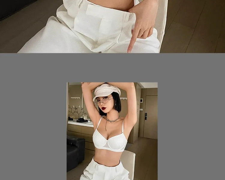 Sexy Lace Lingerie Bra and Panties Sets for Women Padded Underwear Push Up Brassiere Female Intimates Gathered Bralette 2025