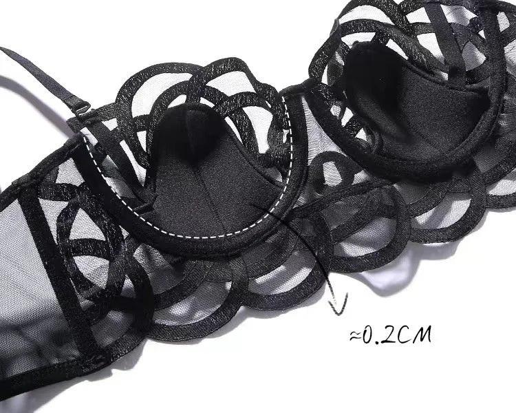 Logirlve sexy Hot Thin Bra Set Triangle Pants T Lingerie Set Brassiere Push Up Bra Women Underwear Set Female Lingerie