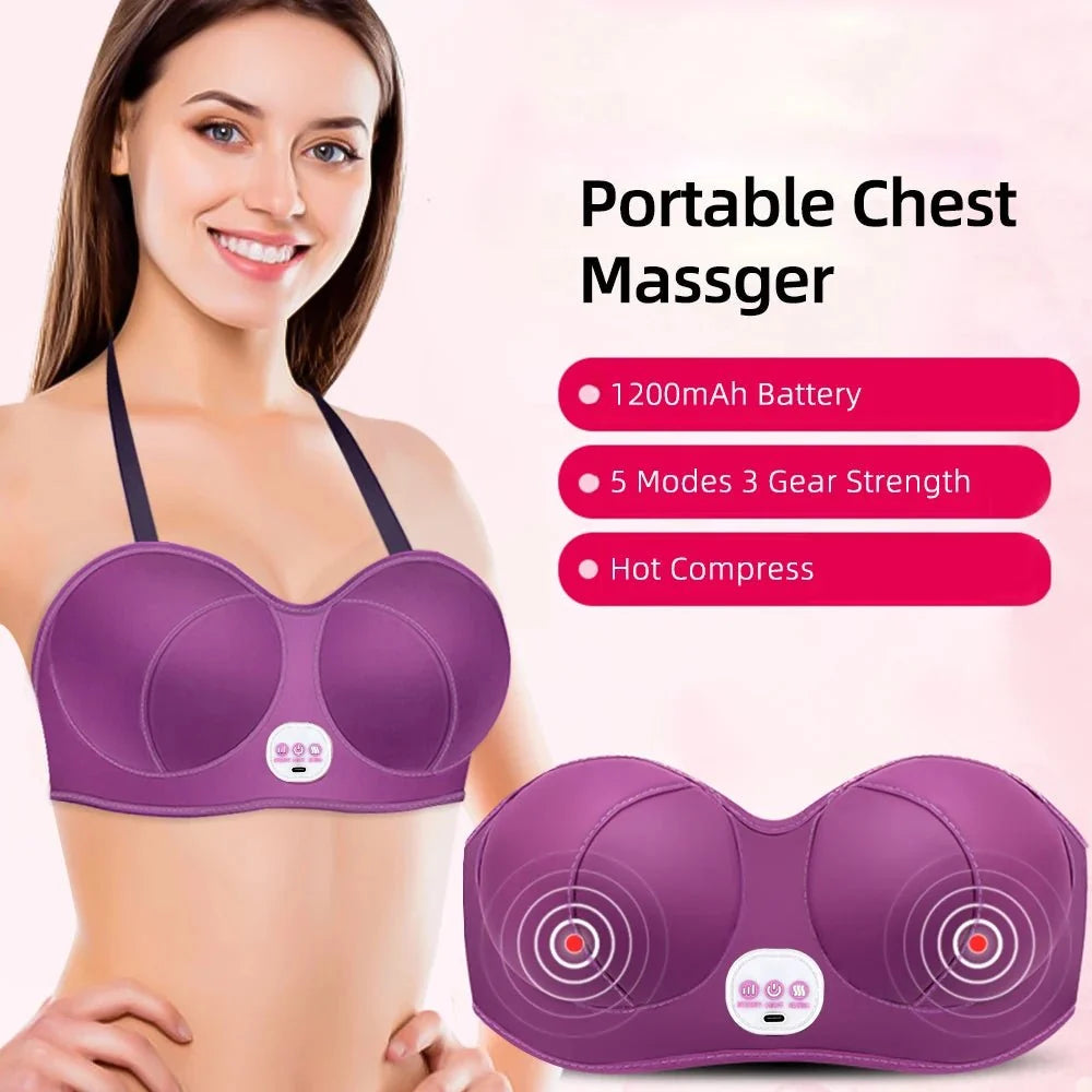 LunaLift Heated Breast Massager Bra