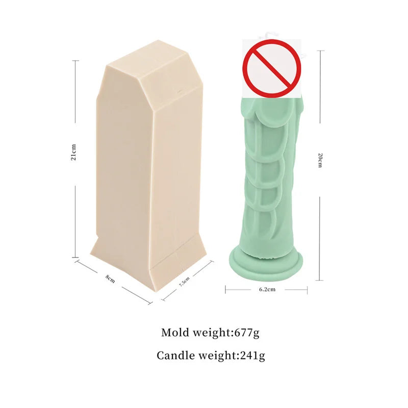 Handmade Lifelike DIY Prank Gift Male Body Organ 3D Stereo Bead Shape Men Dick Soap Plaster Decor Tool Silicon Penis Candle Mold