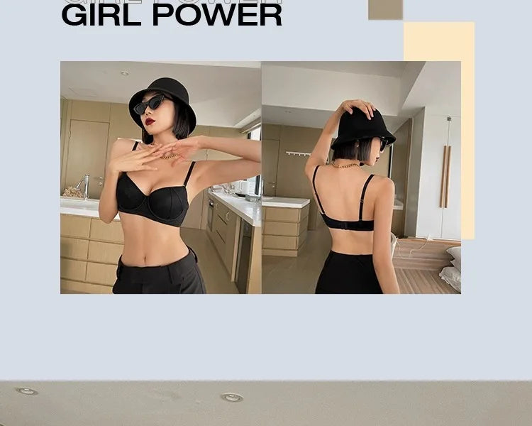 Sexy Lace Lingerie Bra and Panties Sets for Women Padded Underwear Push Up Brassiere Female Intimates Gathered Bralette 2025