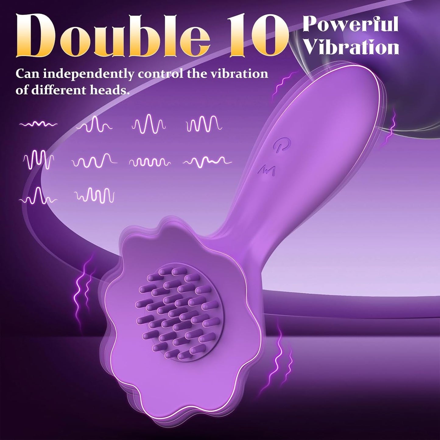 BrushPulse Dual-Ended Brush Vibrator with 10 Tapping modes