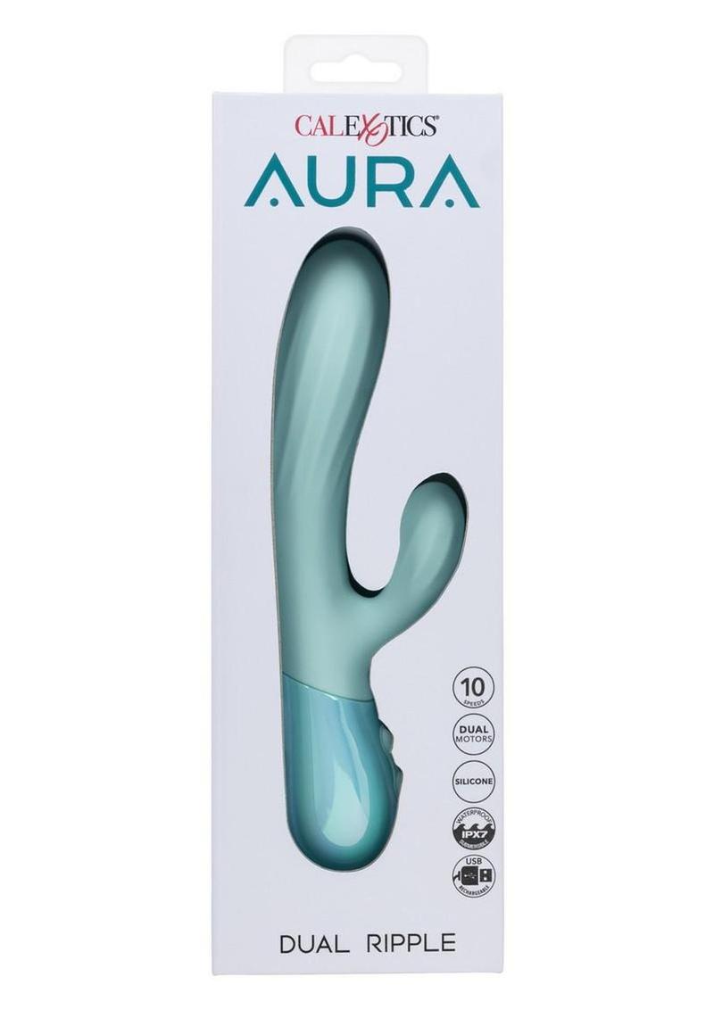 Aura Dual Ripple Silicone Rabbit Vibrator