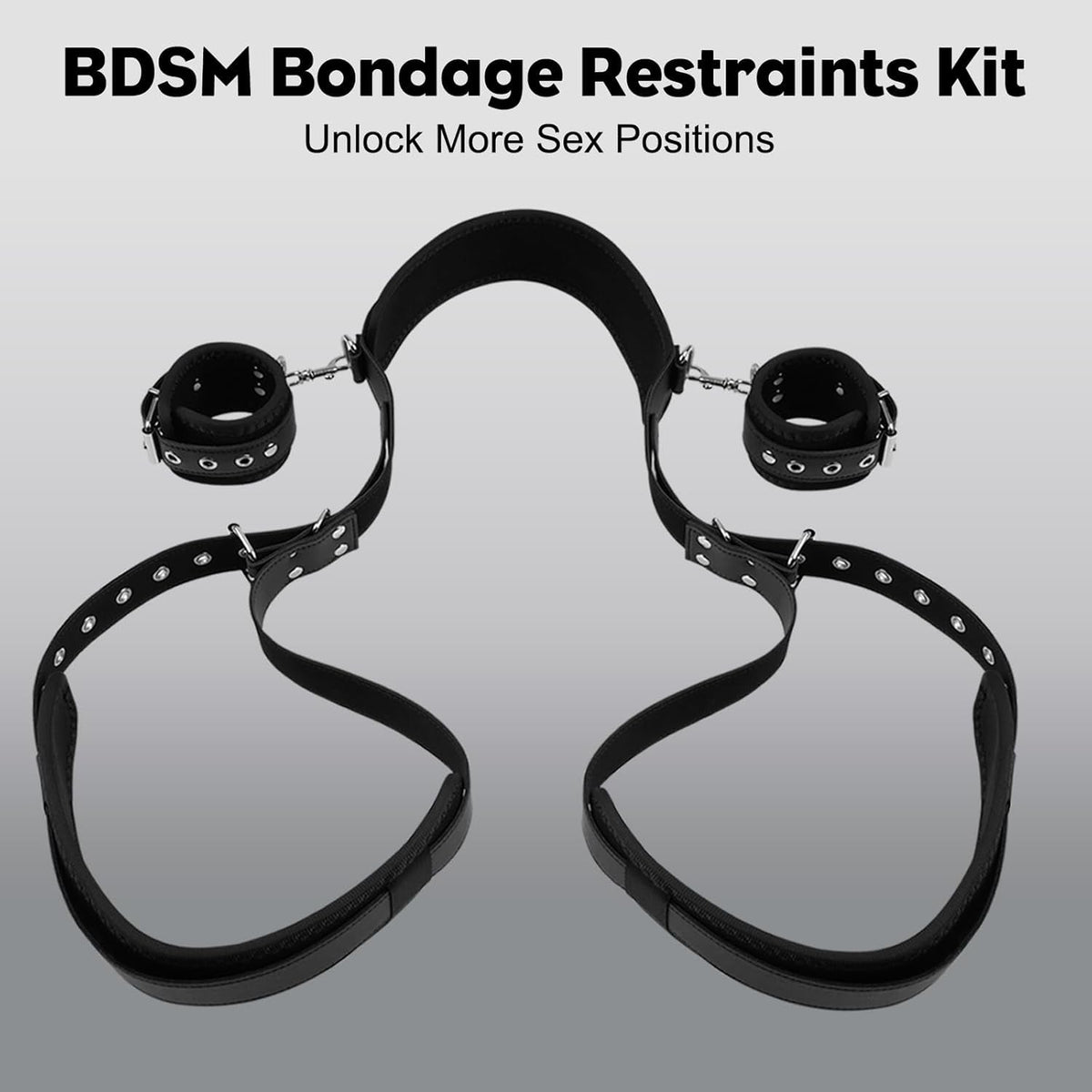GripLink Neck to Thigh Sling Strap BDSM Kit