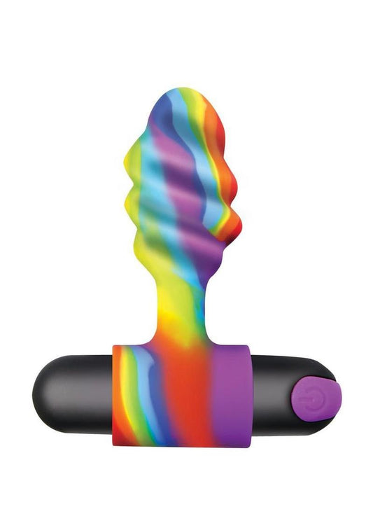 Bang! Vibrating Rainbow Butt Plug