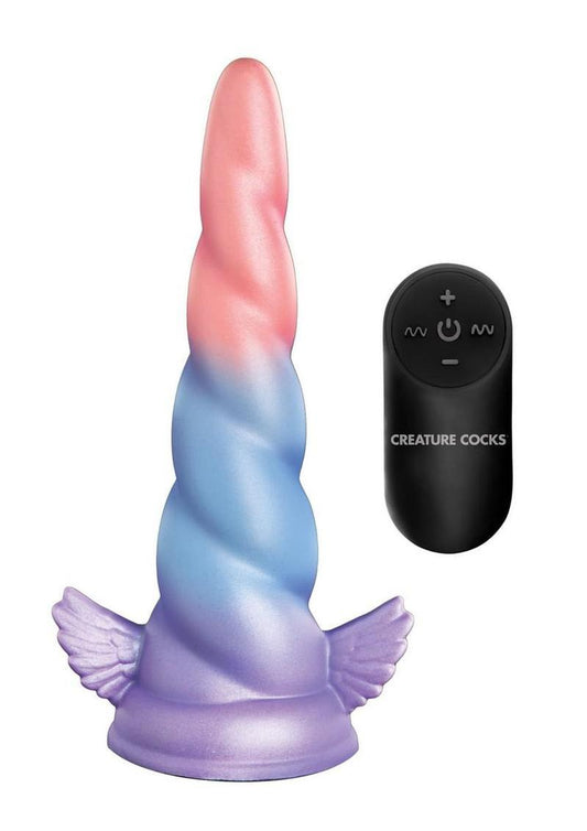 Deluxe Dream Rider Vibrating Unicorn Silicone Dildo