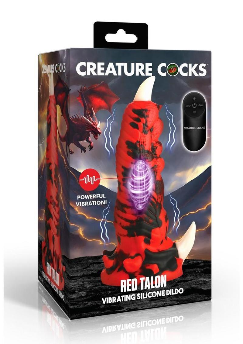 Red Talon Vibrating Silicone Dildo