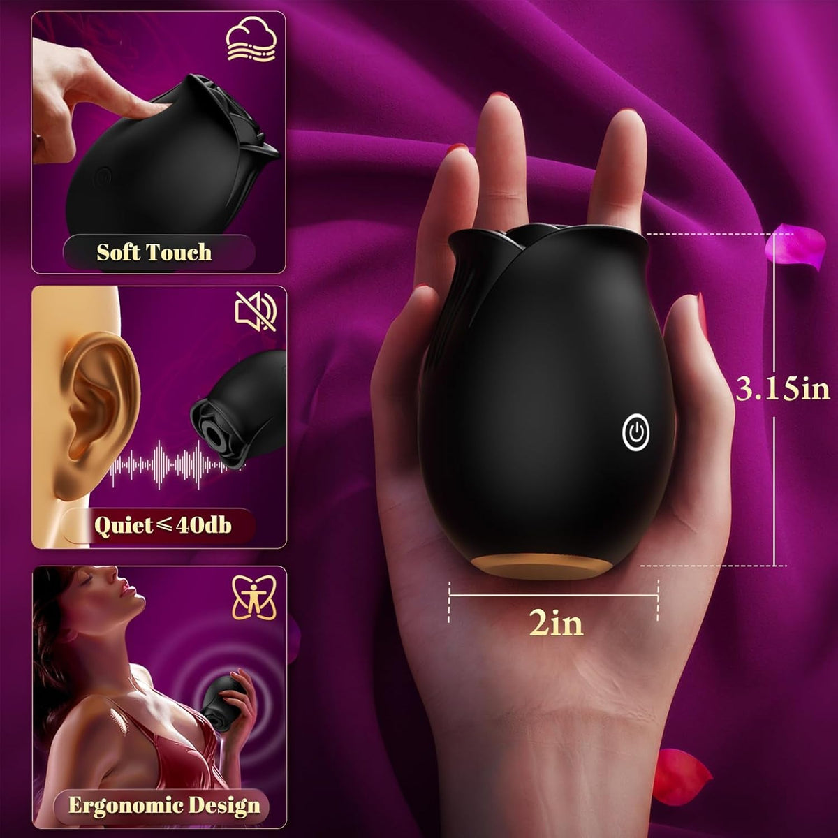 NoirelleX Rose Clit Sucker App Control 9 Modes Waterproof