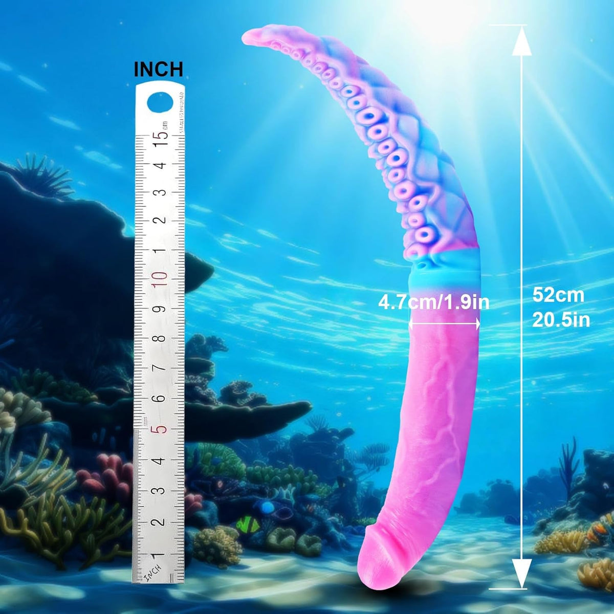 TentraMorph 20.5” Tentacle Double-Ended Dildo Silicone Toy