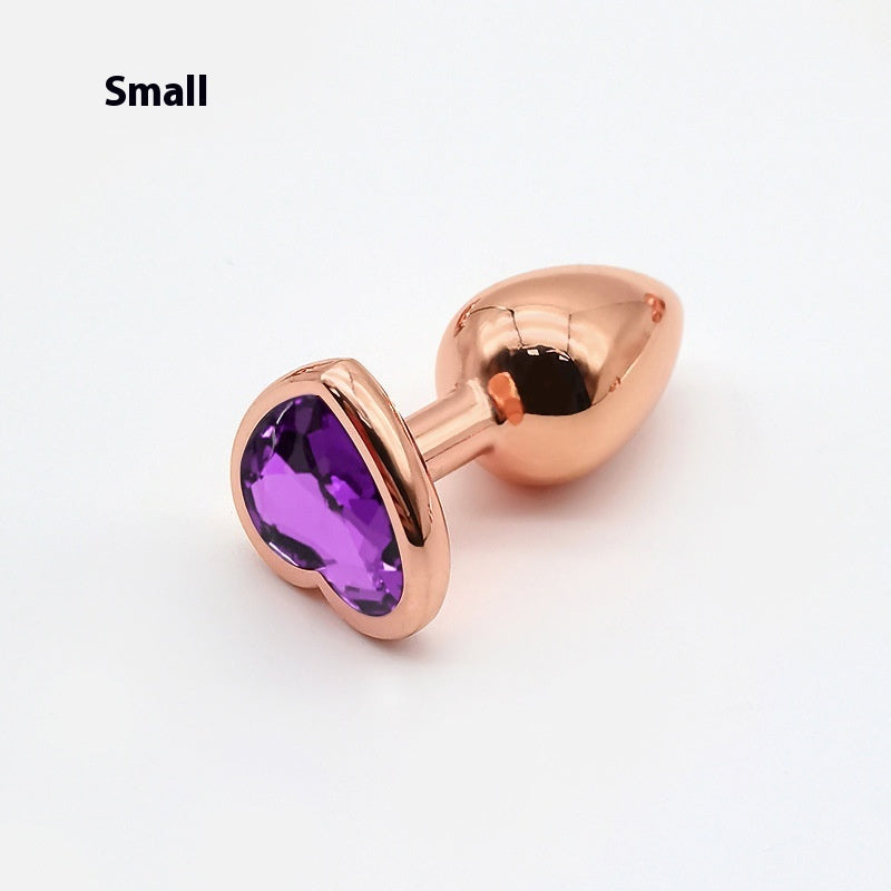 Heart-shaped Small Size Rose Gold Metal Women's Adult Products
