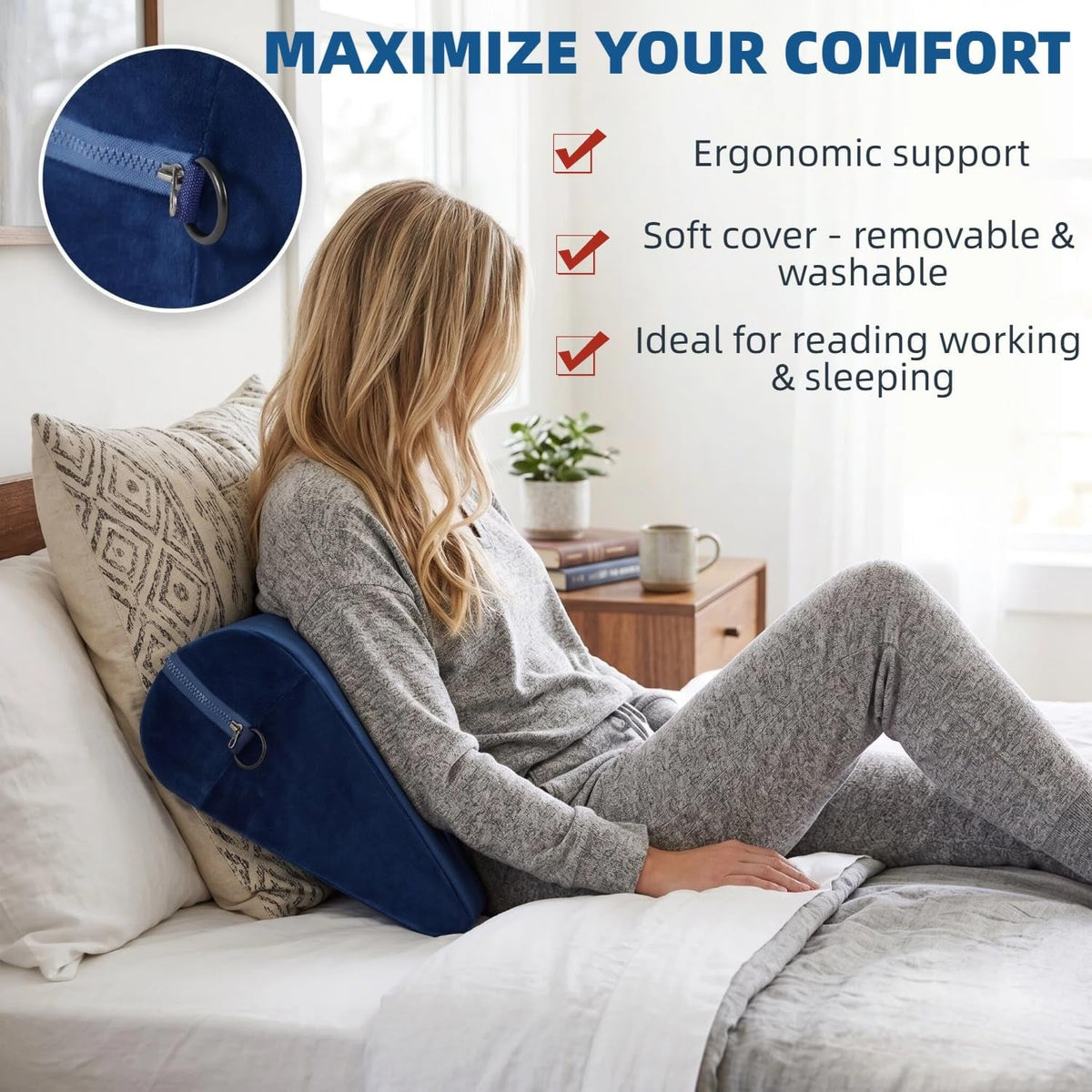 AzureRise Sex Position Pillow & BDSM Handcuffs | Blue