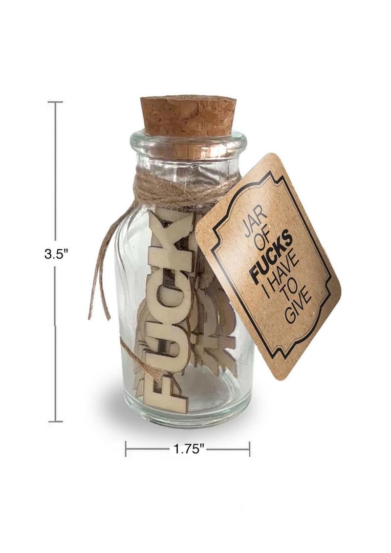 Jar of Fucks I Have to Give Funny Novelty Glass Jar Wooden Tokens