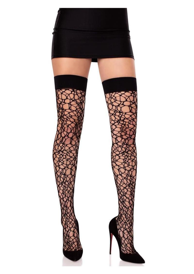 Leg Avenue Fractured Net Thigh Highs