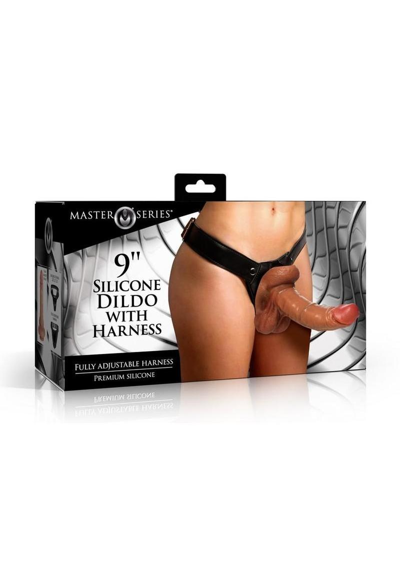 Master Series Silicone Dildo with Harness