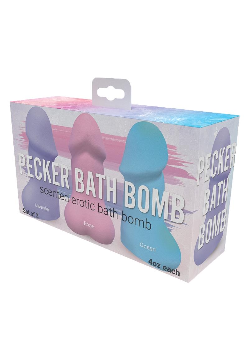 Pecker Bath Bomb Scented Erotic Bath Bomb Set of 3 Lavender Rose Ocean
