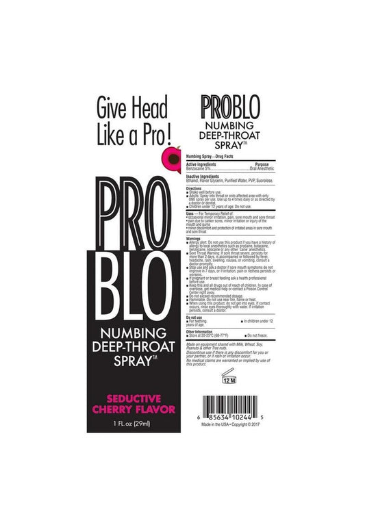 PRO BLO Numbing Deep-Throat Spray