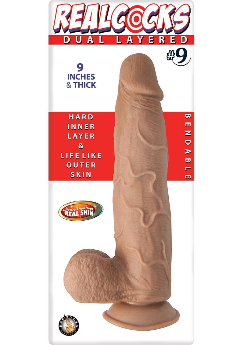 Realcocks Dual Layered #9 Bendable Thick Dildo
