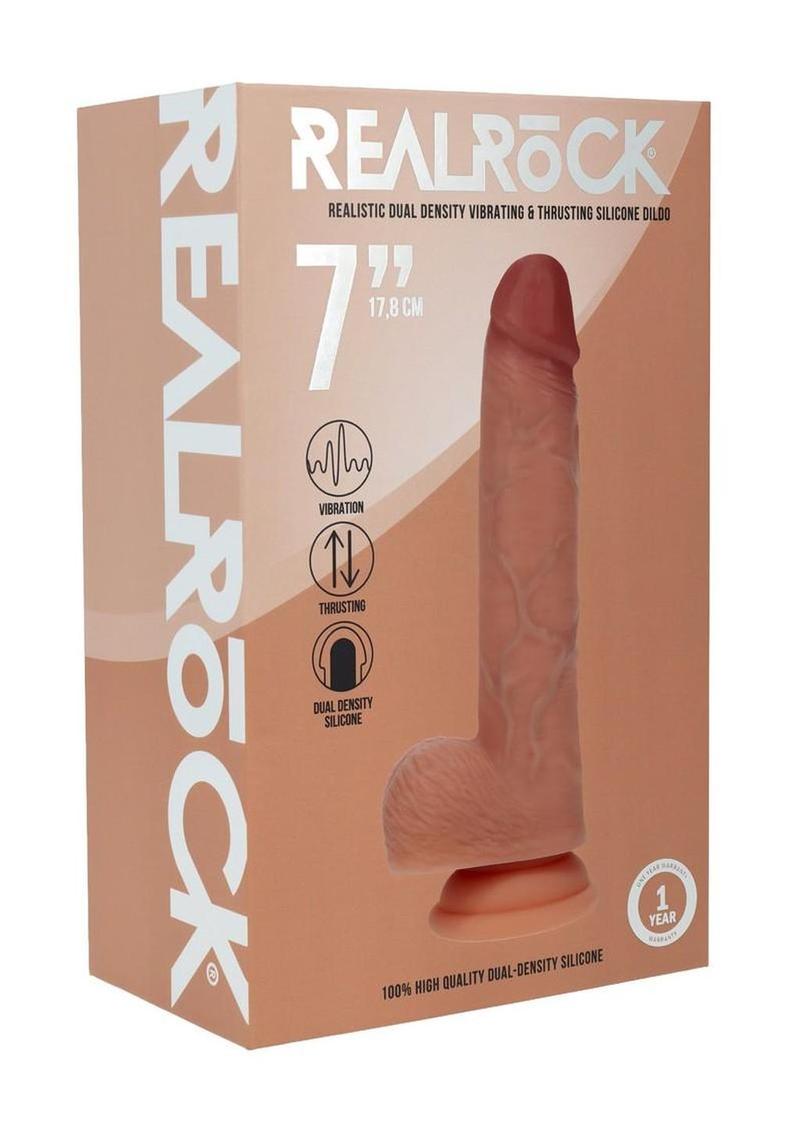 RealRock Vibrating And Thrusting Silicone Dildo