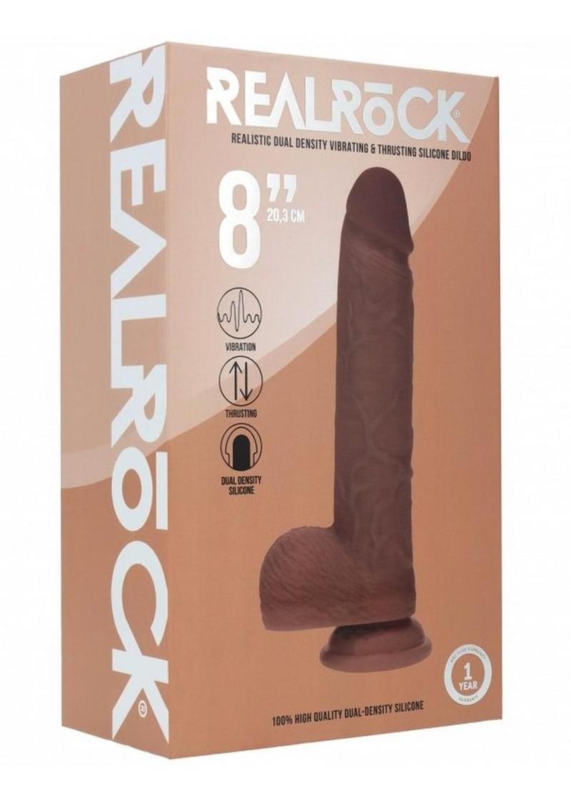 RealRock Vibrating And Thrusting Silicone Dildo