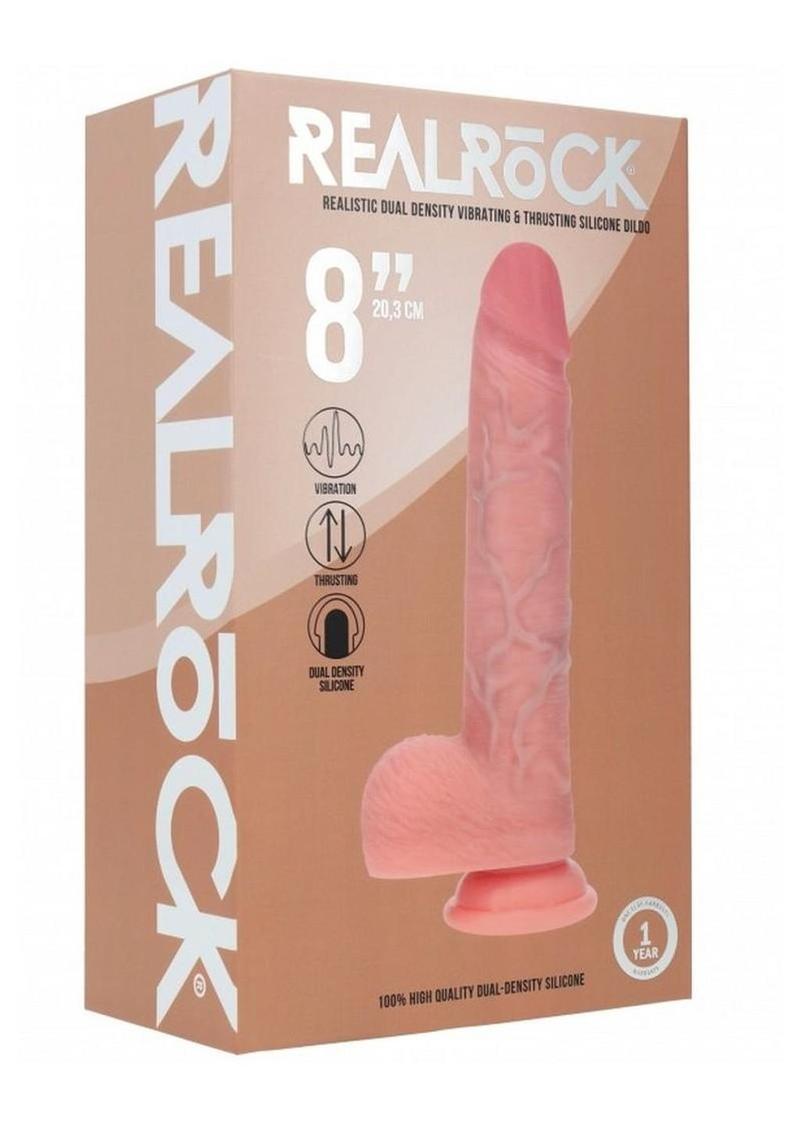 RealRock Vibrating And Thrusting Silicone Dildo
