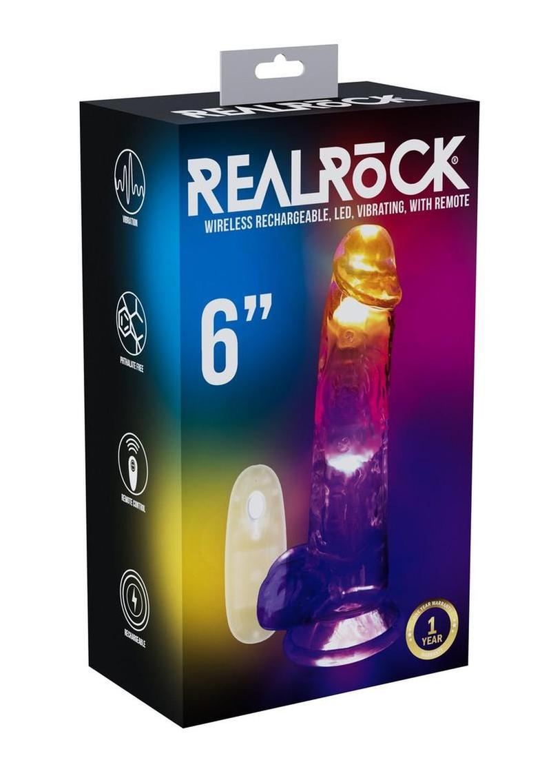 RealRock Rechargeable LED Vibrating Dildo